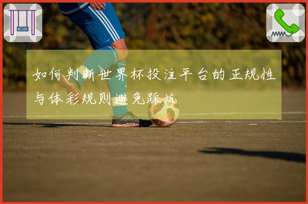 如何判断世界杯投注平台的正规性与体彩规则避免踩坑